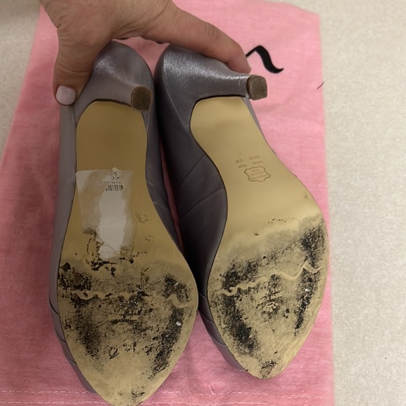 Nina silver metallic high heeled ladies shoes size 6 - Picture 4 of 9